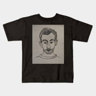 Portrait of Kompar, Pencil Sketch Kids T-Shirt